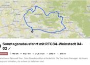 Sonntagsradausfahrt mit dem RTC84-Weinstadt