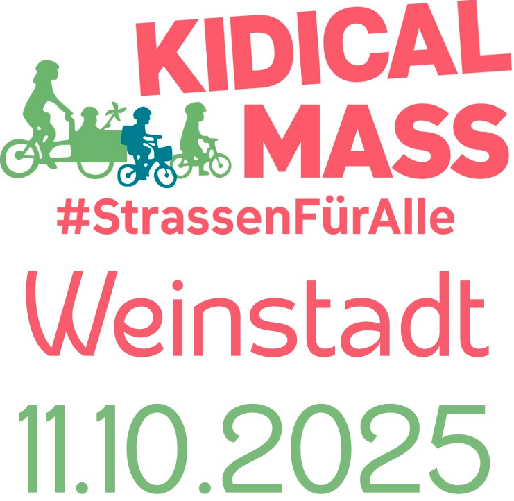 Werbebild der KIDICAL MASS Weinstadt am 11.10.2025
